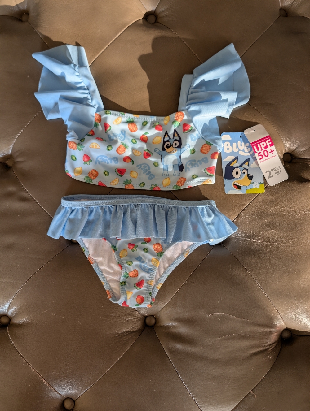 BLUEY Baby Girls 2 Piece Swim Set Size 4T